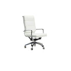Plata Import Lark Office Chair, High Back, White (LS-1020-WHITE)-Polyurethane Coating