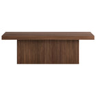 Hudson&Canal Torren 48" Wide Rectangular Fluted Coffee Table - Satin Walnut-Table is made of high-quality and durable MDF materials
