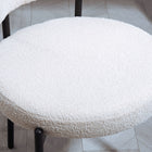 HOMCOM Dining Chairs with Steel Legs for Kitchen - Cream White - Set of 2-Colour: Cream White;