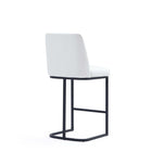 Manhattan Comfort - Serena tabouret de comptoir moderne en similicuir 45 cm - blanc - lot de 2-10