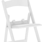 Flash Furniture 11 Pk. Kids White Resin Folding Chair with White Vinyl Padded Seat-Waterproof Detachable Seat