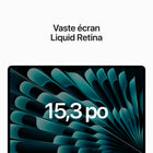 Apple - 15,3 po Portatif MacBook Air, M2, SSD 256 Go, Mémoire unifiée 8 Go, Argent, Anglais-Jusqu’à 18 heures d’autonomie pour abattre des tâches exigeantes tout au long de la journée