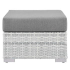 Modway Convene Outdoor Patio Ottoman - Light Grey-Ships Pre-Assembled