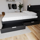 Nexera Hunter 2-Drawer Storage Bed - Full Size - Black-6