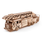 EWA Eco-Wood-Art - Camion de pompiers Kit de construction STEM en bois 3D - Lot de 439-Modèle STEM 3D écologique à assembler et personnaliser à l'école ou à la maison