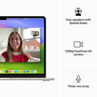 Apple MacBook Air 13.6" - M3 Chip - 256 GB SSD - 16 GB Unified Memory - Starlight - French-More room for what you love: The 13.6-inch Liquid Retina display supports 1 billion colors.
