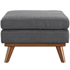 Modway Engage Upholstered Fabric Ottoman - Grey-Polyester Fabric Upholstery