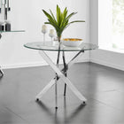 Plata Import Glass Star 36" Table - Silver-unique design