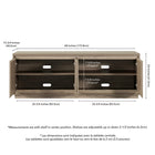 Hudson&Canal Presque TV Stand for TV's up to 75" - Antiqued Grey Oak-Product Dimensions: 15.75" L x 68" W x 24" H