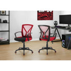 Monarch Specialties - 7357 Chaise de Bureau Ergonomique En Maille - Rouge-9