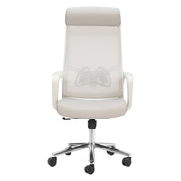 Zuo Jett High Back Office Chair - Light Grey-Breathable mesh fabric