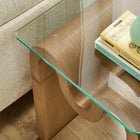 Modway - Ondine Plateau en verre Table d’appoint - Naturel-Design rétro contemporain