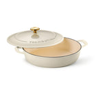 Tramontina - Bestow Casserole ronde en fonte émaillée de 4 Qt avec couvercle – Finition émail porcelaine – Latte-Construction en fonte offrant une rétention et distribution de chaleur supérieures