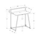 Monarch Specialties 7111 30"L Computer Desk - Juvenile Black/Black Metal-Product dimensions: 29.5 inches L x 17.75 inches D x 34 inches H (28 in. H to desk top)
