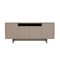 Manhattan Comfort Ella 70.9" Modern Sideboard - Mocha-Modern Sideboard and Buffet Stand for Dining Room and Living Room Use