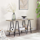 Manhattan Comfort Celine 47.24" Modern Console Table - Rustic Grey-Recommended for up to a 45" TV