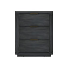 Manhattan Comfort - Table de nuit moderne Evelyn 20" à 3 tiroirs - Gris charbon-Table de nuit moderne pour chambre et salon