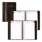 Brownline 2026 Essential Daily Planner - 8" x 5" - Black - English-12-Month: January 2026 to December 2026
