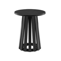 Manhattan Comfort Layla 17.7" Modern End Table - Black-Modern End Table Set for Living Room Use