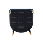 Manhattan Comfort - Fauteuil de salle à manger moderne glamour Carrington 53,1 cm en velours bleu nuit-Garantie limitée du fabricant de 30 jours