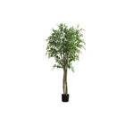 Monarch Specialties 79" Artificial Indoor Ficus Tree - Floor - Black Pot-Elevate your space with this life-like 79" tall artificial ficus tree, perfect for adding a touch of nature to your indoor spaces