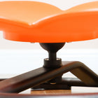 Qaba Flower-Shaped Kids Swivel Chair for Training Body Coordination - Orange-A non-slip base provides safety and stability during use 