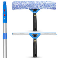 Gritt Commercial Pro Window Washing Cleaning Kit - 14" Squeegee - 14" Washer - 6' Telescopic Pole - 2 Pack-3 tools for professional window cleaning