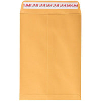 Jam Paper Open End Catalog Recycled Envelopes with Peel and Seal Closure - 7 1/2" H x 10 1/2" W - Brown Kraft Manila - 100 Pack-Color: Brown Kraft Manila