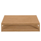Modway Carlsbad Teak Wood Outdoor Patio Coffee Table - Natural-6