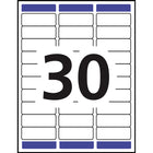 Avery - Étiquettes rectangulaires blaches avec Easy Peel, 1 po x 2-5/8 po, Paquet de 750 (5260)-Technologie Sure Feed