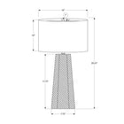 Monarch Specialties 29" H Contemporary Table Lamp - White Ceramic / Ivory / Cream Shade-With a 6ft long transparent cord, this versatile lighting accent can be set on an end or side table or on your bedside table or nightstand as an stylish lighting option