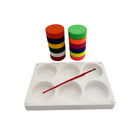 DBLG Imports - Plateau en plastique empilable avec 6 emplacements-Plateau idéal pour contenir les blocs de gouache