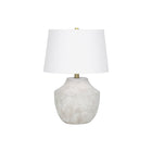 Monarch Specialties 20" H Table Lamp - Cream Concrete / Ivory / Cream Shade-Bring some modern style to your living space with this 20"h table lamp in a classic urn shaped base with a cream concrete textured finish, a simple ivory linen tapered drum shade, finished with a gold finial on top