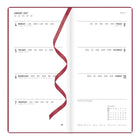 Letts of London 2027 Woodland Week-to-View Slim Size Planner - 5-7/8" x 3-1/8" - Pink - Multilingual-Semi-flexible, soft-touch cover with an embossed design