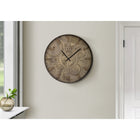 Monarch Specialties Clocks 20" Round Clock - Brown -Encased in a high-quality plastic frame with a chic brown finish, an easy to read analog display with wood-look markings under a glass surface, and a quartz movement for accurate timekeeping