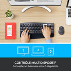Logitech - Ensemble clavier et souris sans fil MK850, français-Une meilleure productivité