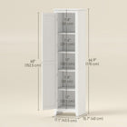 HOMCOM 67" H Kitchen Pantry Cabinet with Barn Door - White-Farmhouse style with barn door complements any kitchen decor 