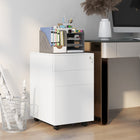 Vinsetto - Armoire à dossiers en acier Letter/A4/Legal avec serrure et barre de suspension - blanc-Un plateau à crayons amovible pour ranger gommes, stylos et autres petits objets 

