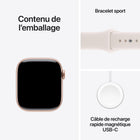 Apple - Watch Series 11 - 42 mm - GPS - Boîtier en aluminium Or rose avec Bracelet sport Rose tendre, Petite/Moyenne-Personnalisation Facile - Les bracelets sont offerts en plusieurs styles, matériaux et couleurs. Et avec les cadrans personnalisables, vous trouverez la bonne combinaison pour toutes les occasions