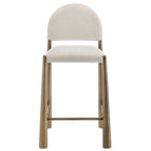 Modway - Hayley Tissu rembourré Tabouret de comptoir - Crème en laiton-Entièrement assemblé