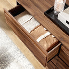 Modway Bulwark 6-Drawer Dresser - Walnut-Wood Grain Laminate