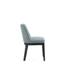 Manhattan Comfort Gansevoort 19" Modern Faux Leather Upholstered Dining Chair - Pewter - Set of 2-Seat Height: 19.5
