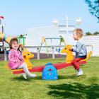 Qaba - Balançoire à bascule 2 places pour enfants en plastique - Multicolore-Stimule et divertit vos enfants mentalement et physiquement 