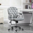 Vinsetto Adjustable Home Office Chair with Button Tufted Backrest-Adjust the seat height to suits your needs during prolonged hours of working