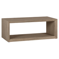 Hudson&Canal - Table basse rectangulaire Osmond , 48 po de largeur, en chêne gris vieilli-Un design contemporain moderne pour votre salon, votre bureau et plus encore