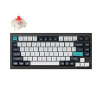Keychron Q1 Max RGB Wireless Mechanical Keyboard - Red Switch - 75% Layout with Knob - Carbon Black-Exceptional Connectivity: Seamlessly switch between devices with the 2.4 GHz wireless connection or Bluetooth 5.1, offering fast response times and multitasking capabilities across your computer, phone, and tablet.