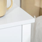HOMCOM Side Table- White - Set of 2-Material: MDF
