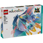 LEGO Moon Mission Science Kit-Spaceship canopy opens, greenhouse's half-sphere canopy opens, center rotates