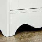 HOMCOM 72" H Freestanding Kitchen Pantry Cabinet with 4 Shelves and 4 Doors - White-Materials: MDF 