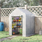 Outsunny - Serre en bois à châssis froid, naturel-Grande porte enroulable pour une entrée et une sortie faciles  
